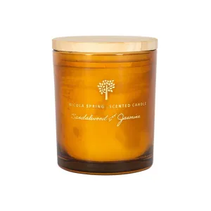 130g Sandalwood & Jasmine Scented Soy Wax Candle - By Nicola Spring