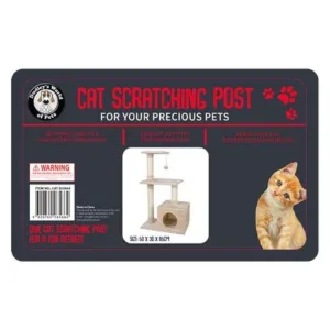 2 Level Natural Cat Tree with Hide Hub - 50cm x 30cm x 85cm