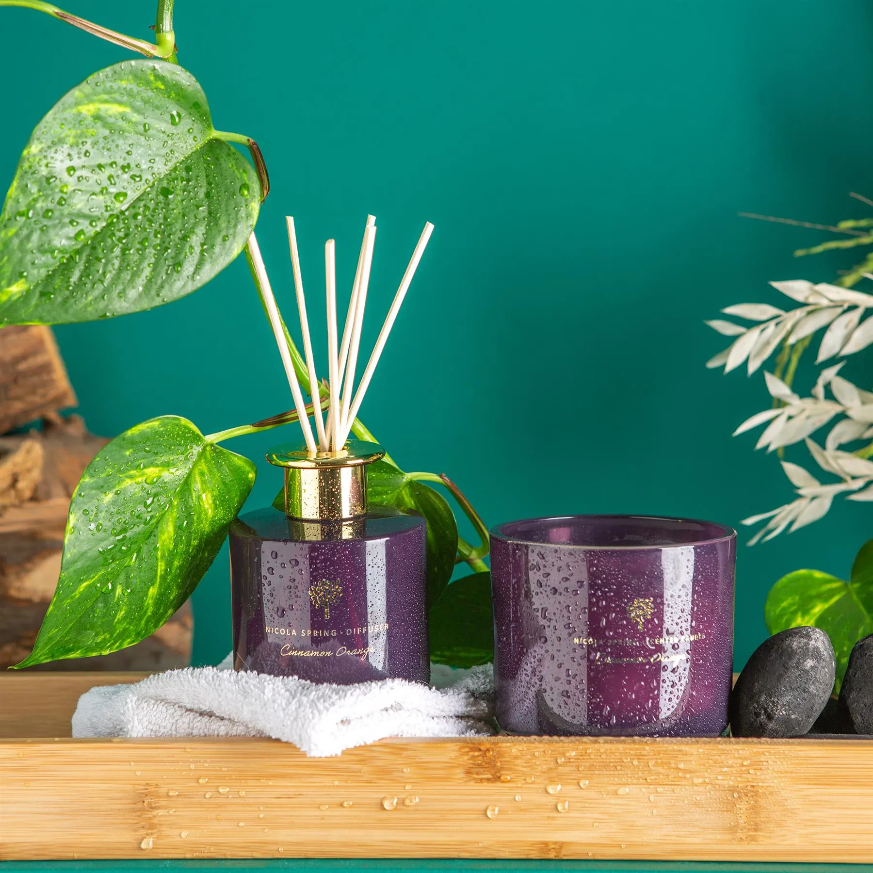 200ml Cinnamon Orange Scented Reed Diffuser - By Nicola Spring