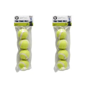 4 Pack Mini Tennis Balls - 4.5cm