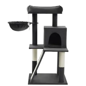 Catsby Charcoal Clifton Condo Cat Tree - 50cm x 40cm x 80cm