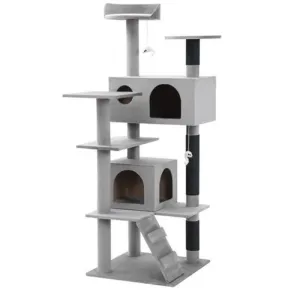 Catsby Silver Grey Hamilton Cat House - 50cm x 50cm x 134cm
