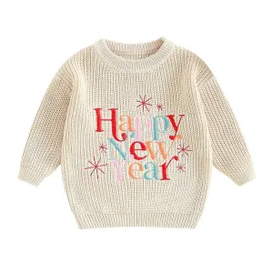 Happy New Year Knit Baby Sweater