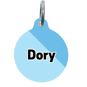 Minimal Blue Circle Pet Tag