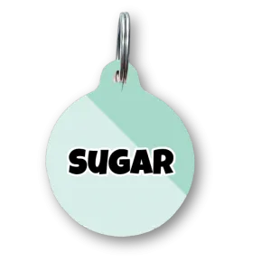 Minimal Mint Circle Pet Tag