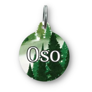 Safe Forest Circle Pet Tag