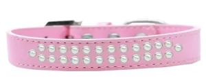 Two Row Pearl Size 12 Light Pink Dog Collar
